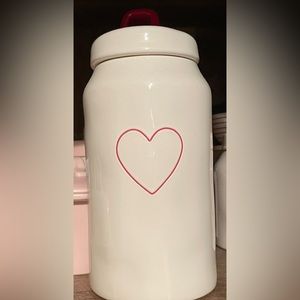 Rae Dunn (large) heart canister - used as decoration only